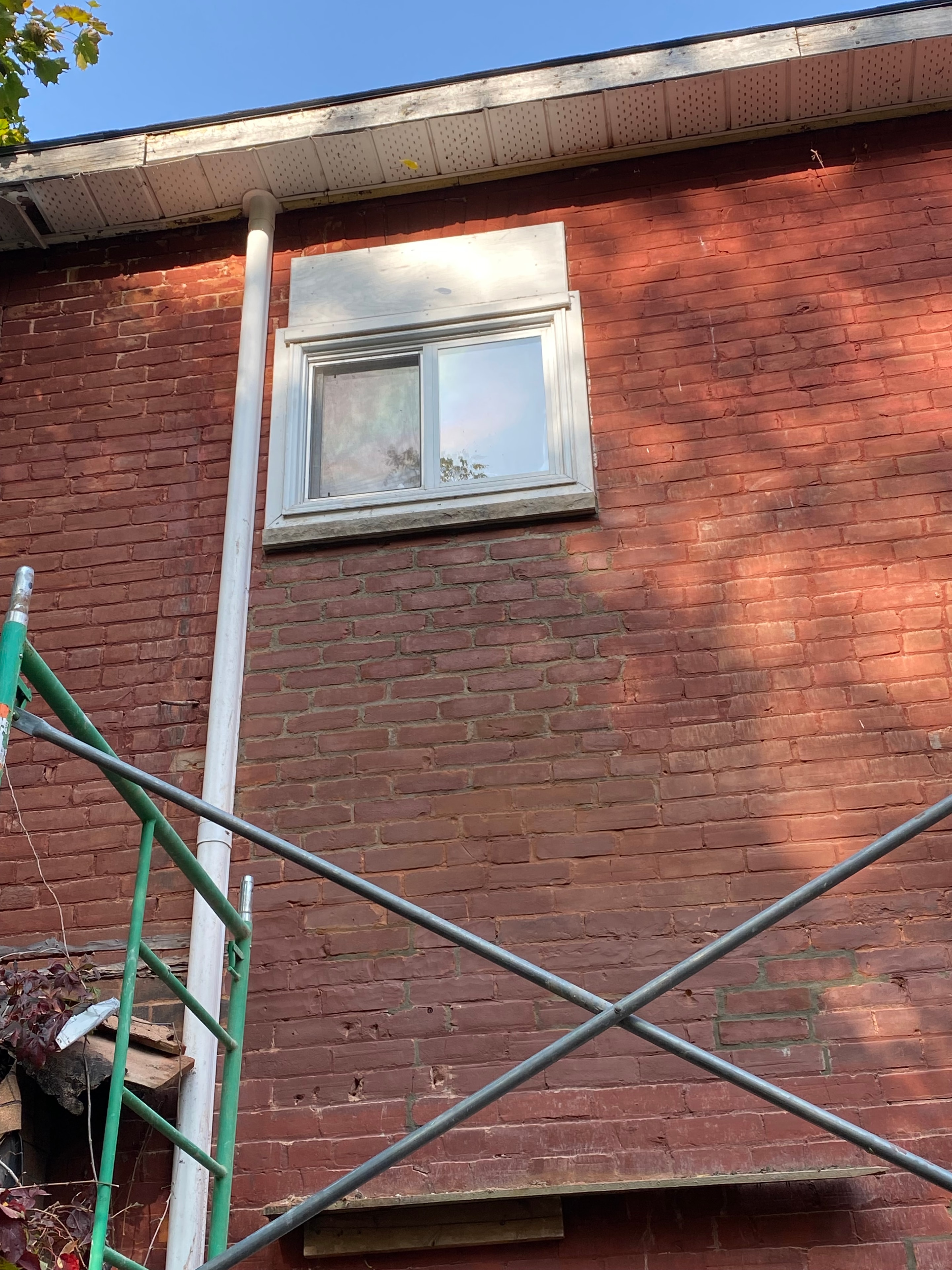 Brick Restoration with Scaffolding